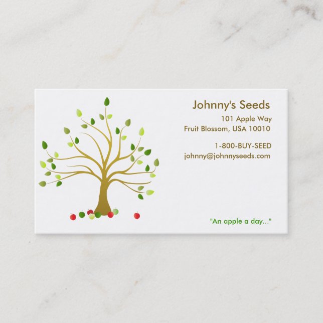 Fresh Apples Business Cards (Front)