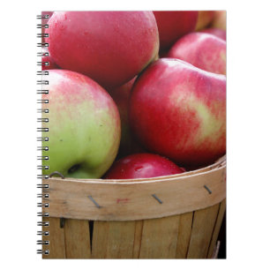 Fresh Apples in Basket at Farmers Market Notebook
