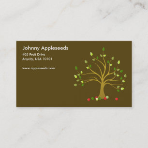 Fresh Apples in Brown Business Cards