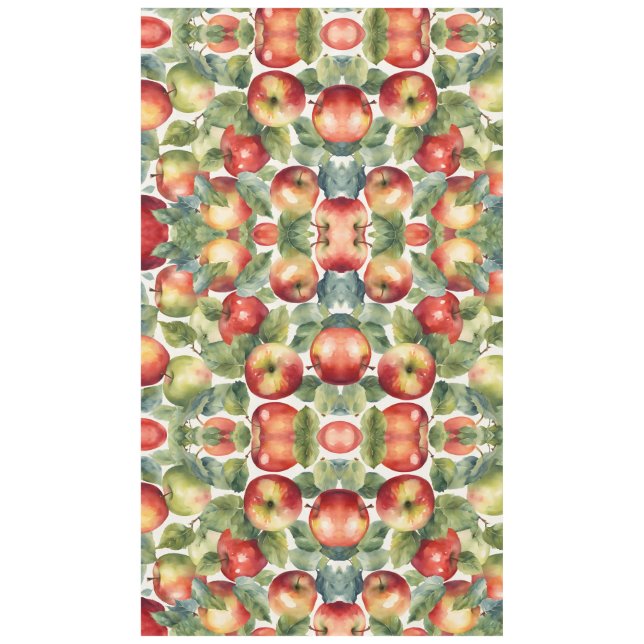 Fresh apples watercolor design tablecloth (Front)