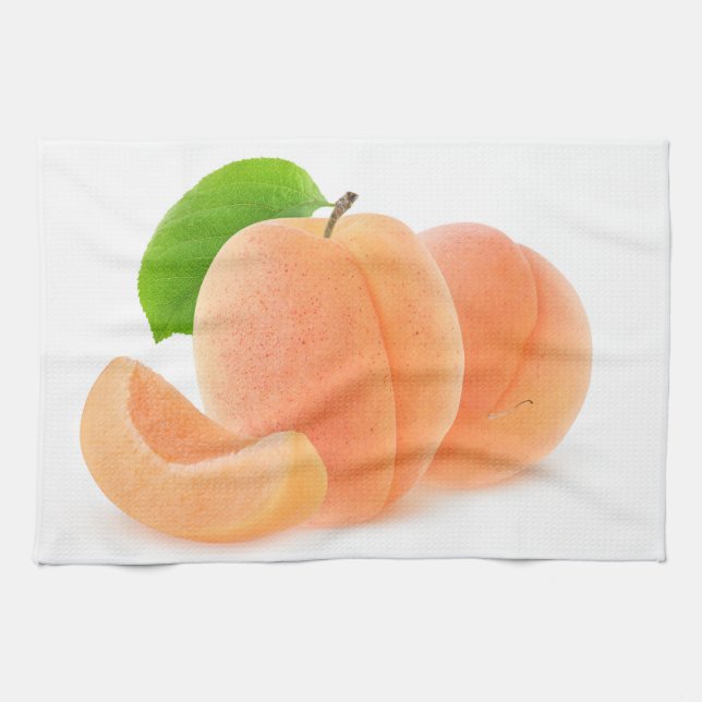 Fresh apricots kitchen towel (Horizontal)
