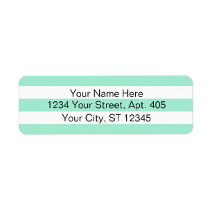 Fresh Aqua Stripes Personalized