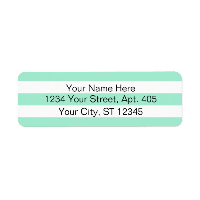 Fresh Aqua Stripes Personalized (Front)