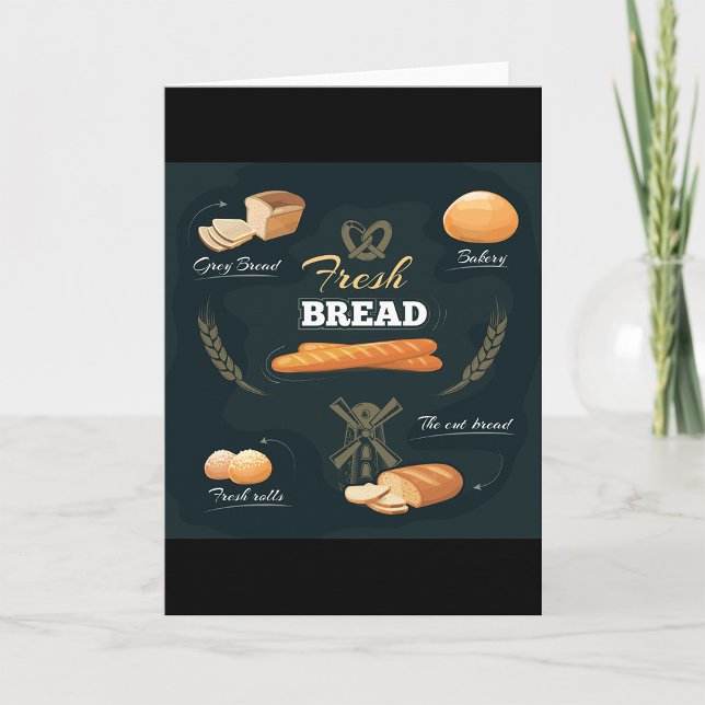 Fresh Artisan Bread Bakery Loaf Rolls Baguette  Card (Creator Uploaded)
