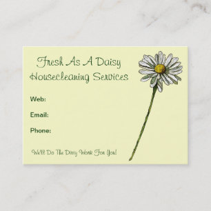 Fresh As A Daisy: Housecleaning Services, Cleaners Business Card