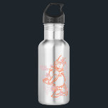 Fresh as a Daisy Minimalist Floral Graphic 532 Ml Water Bottle<br><div class="desc">Embrace a soft, cottage-core aesthetic with this elegant and artfully rendered graphic! Featuring a loose, sketchy line art style, this design captures Daisy Duck in a moment of natural grace, surrounded by delicate wildflowers and botanical stems. The warm terracotta orange and cream palette set against a dusty rose background creates...</div>