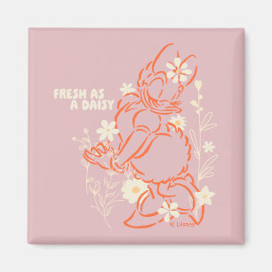 Fresh as a Daisy Minimalist Floral Graphic Magnet