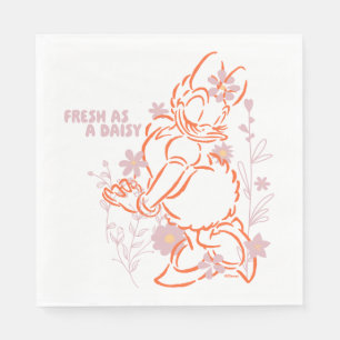 Fresh as a Daisy Minimalist Floral Graphic Napkin