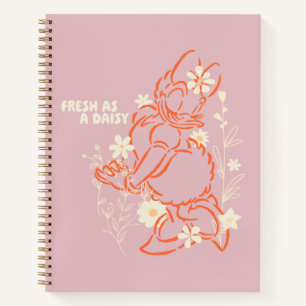 Fresh as a Daisy Minimalist Floral Graphic Notebook