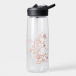 Fresh as a Daisy Minimalist Floral Graphic Water Bottle<br><div class="desc">Embrace a soft, cottage-core aesthetic with this elegant and artfully rendered graphic! Featuring a loose, sketchy line art style, this design captures Daisy Duck in a moment of natural grace, surrounded by delicate wildflowers and botanical stems. The warm terracotta orange and cream palette set against a dusty rose background creates...</div>