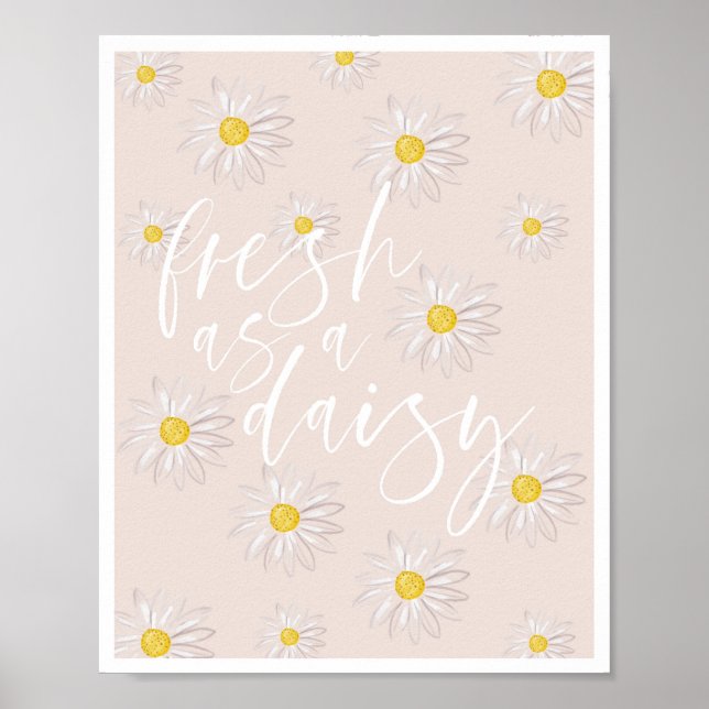 Fresh as a Daisy Multiple Daisies Peach Poster (Front)
