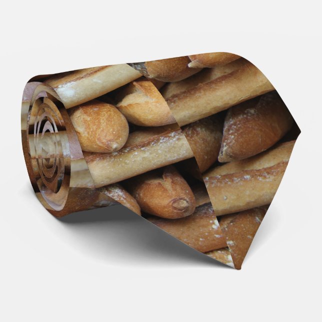 Fresh baguettes at a market tie (Rolled)