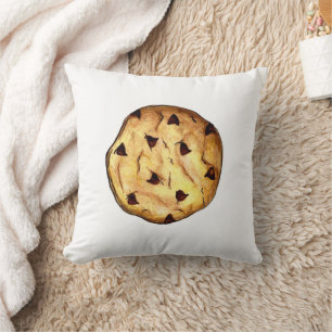 Fresh Baked Chocolate Chip Cookie Dessert Baking Throw Pillow