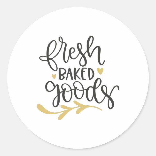 Fresh baked goods classic round sticker (Front)