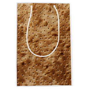 Fresh Baked Matzah macro texture Photography Medium Gift Bag