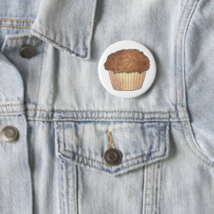 Fresh Baked Streusel Crumb Muffin Bake Sale Foodie 2 Inch Round Button