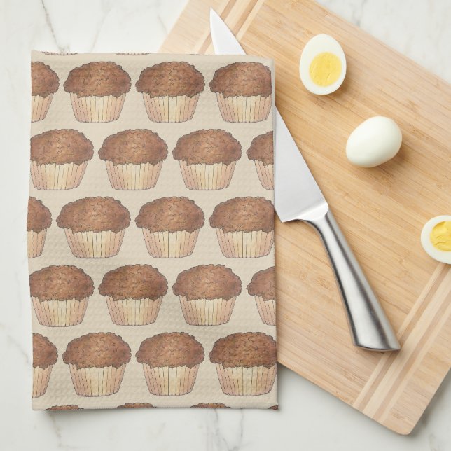 Fresh Baked Streusel Crumb Muffin Bake Sale Foodie Kitchen Towel (Quarter Fold)