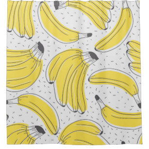 Fresh bananas hand drawn background. Doodle wallpa