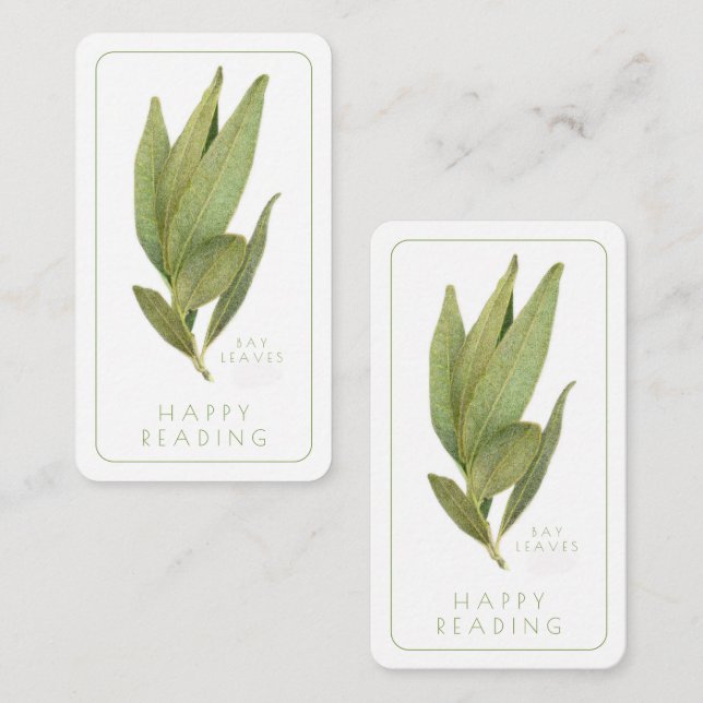 FRESH BAY FEUILLE Signet - Carte 3.5x2 + Texte (Devant / Derrière)