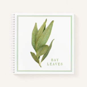 FRESH BAY LEAVES 8.5x8.5 Spiral Notebook