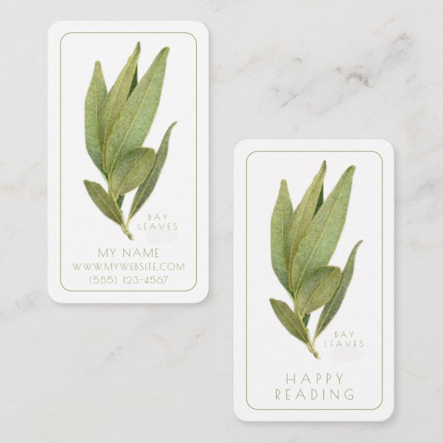 FRESH BAY LEAVES Business Bookmarks - 3.5x2 Card  (Front/Back)