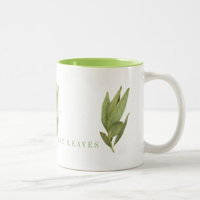 FRESH BAY LEAVES Lime Two-Tone Mug (Right)