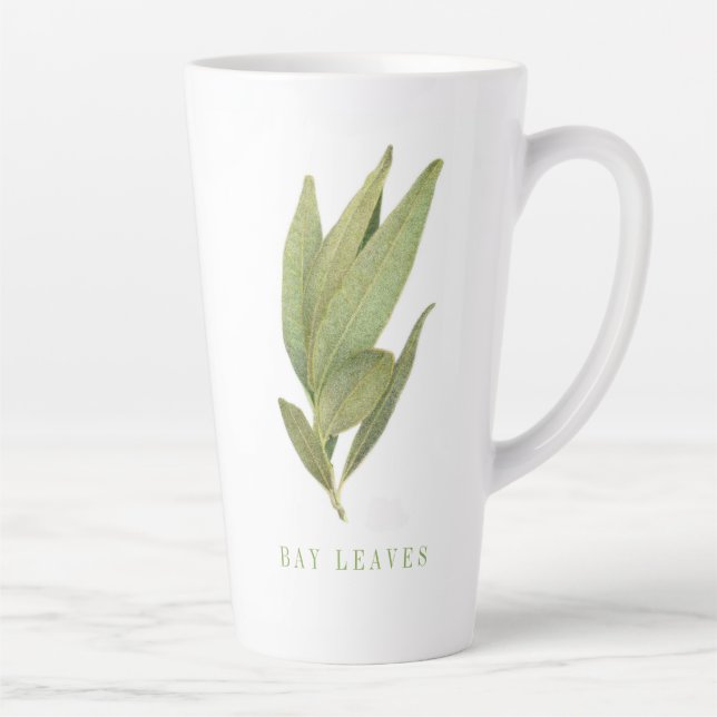 FRESH BAY LEAVES Tall Latte Mug (Right)
