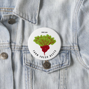 Fresh Beet Collection 3 Inch Round Button