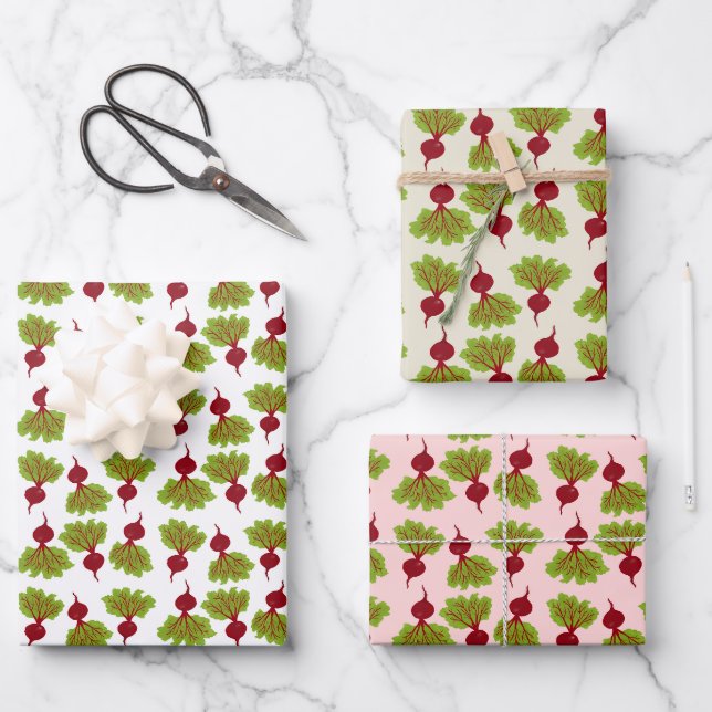 Fresh Beet Collection  Wrapping Paper Sheet (Front)