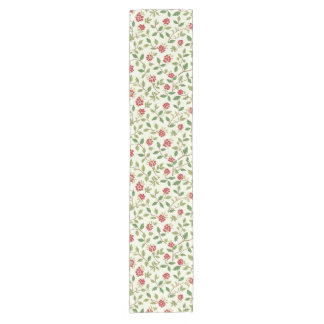 fresh berries and leaves short table runner