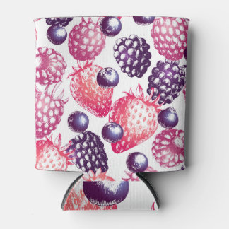 Fresh Berries: Colourful Vintage Background. Can Cooler
