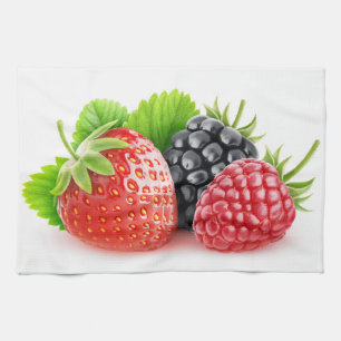 Fresh berries kitchen towel