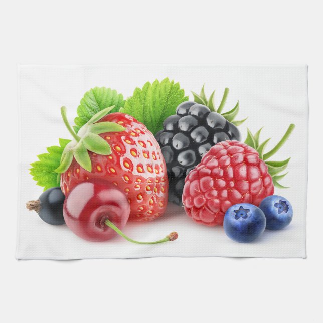 Fresh berries kitchen towel (Horizontal)