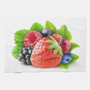 Fresh berries kitchen towel