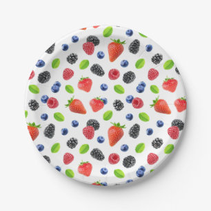 Fresh berries paper plate