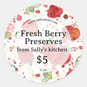 Fresh Berry Preserves From Kitchen Of Jar Label