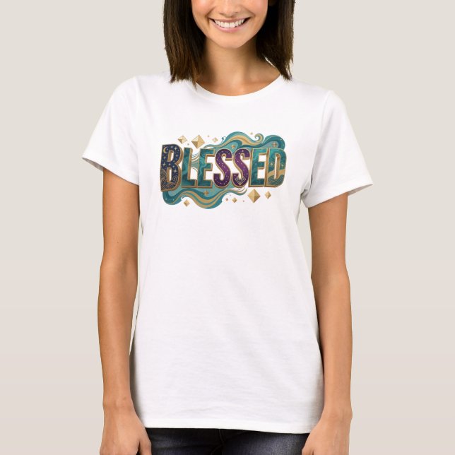 Fresh BLESSED 2D Artistic Expression T-Shirt (Front)