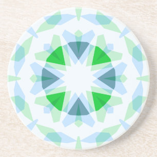 Fresh Blue Pretty Green Star Dopamine Decor Kitsch Coaster