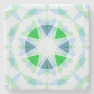 Fresh Blue Pretty Green Star Dopamine Decor Kitsch Stone Coaster