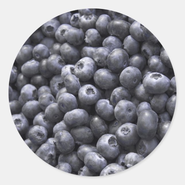 Fresh blueberries classic round sticker (Front)