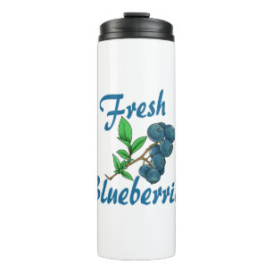 fresh blueberries thermal tumbler