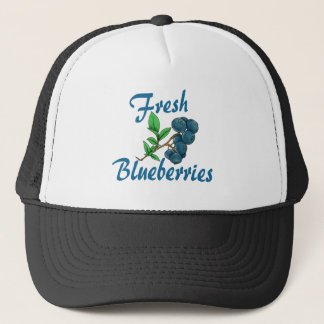fresh blueberries trucker hat