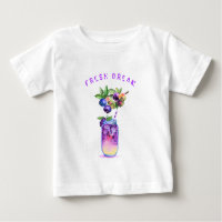 Fresh Blueberry Drink Baby T-Shirt - Custom Text