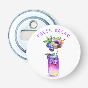 Fresh Blueberry Drink Bottle Opener - Custom Text