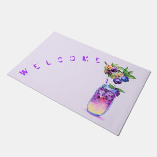 Fresh Blueberry Drink Doormat