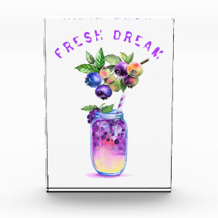 Fresh Blueberry Drink Photo Block - Custom Text