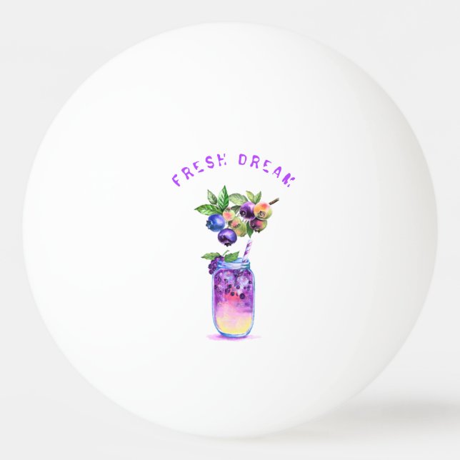 Fresh Blueberry Drink Ping Pong Ball (Front)