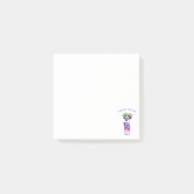 Fresh Blueberry Drink Post-it® Notes (Front)