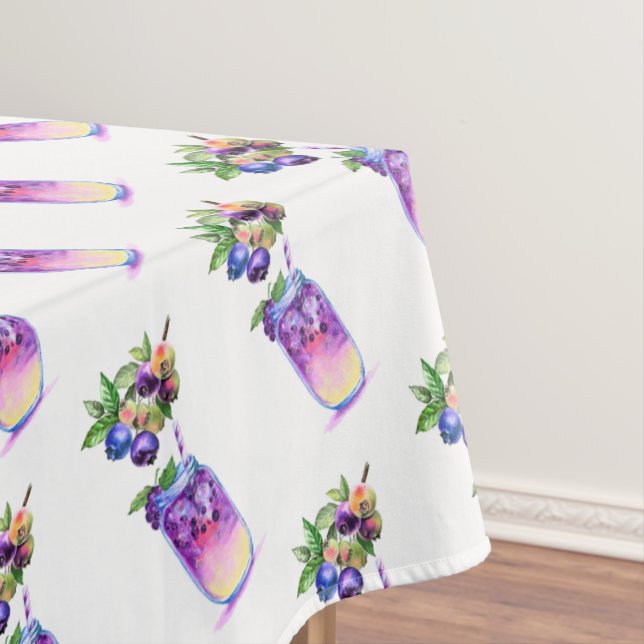 Fresh Blueberry Drink Tablecloth (In Situ)