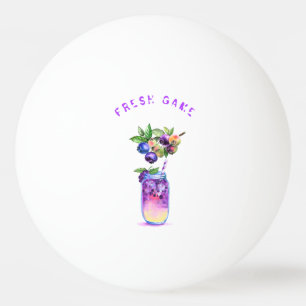 Fresh Blueberry Juice Cool Drink Ping Pong Ball
